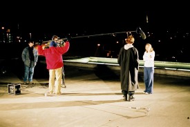 Filming on the roof of The Courtyard