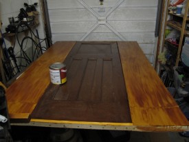 Staining the alcove