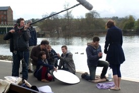 Using a reflector on the banks of the Derwent. Photo: Paul Bednall