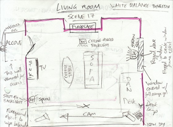 Living room lighting plan (day)