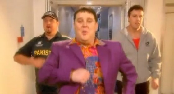 Peter Kay is green-screened over an element of himself and Patrick McGuinness in the 2005 Comic Relief music video "(Is This the Way to) Amarillo".