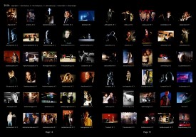 Thumbnails, filenames and photographer credits for the accompanying CD of stills