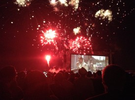 Fireworks and Jaws on the beach