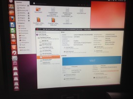 The formatted drive as seen in Ubuntu, with the DCP files copied over