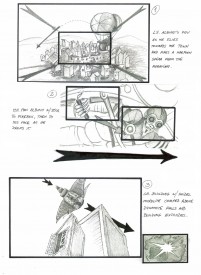 Storyboards by Luis Gayol for The Dark Side of the Earh