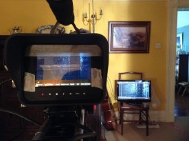 Taping off the camera screen and monitor for a 2.35:1 aspect ratio